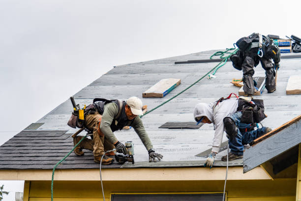 Professional Roofing technician working in Woodlake, VA